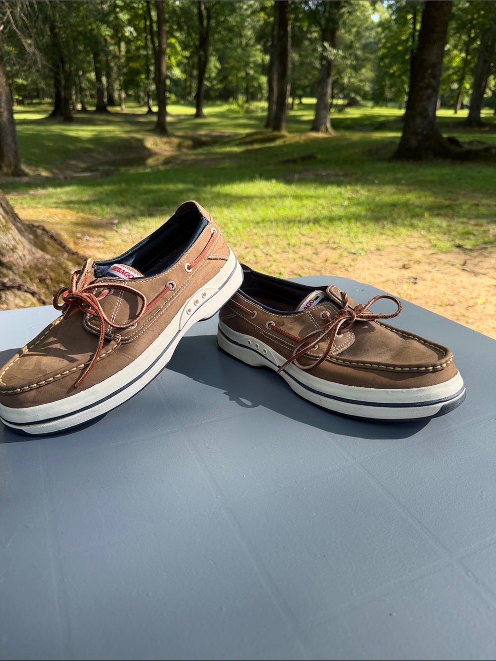 Sebago Dockside Brown Leather & White-Sole Men's Boat Shoes